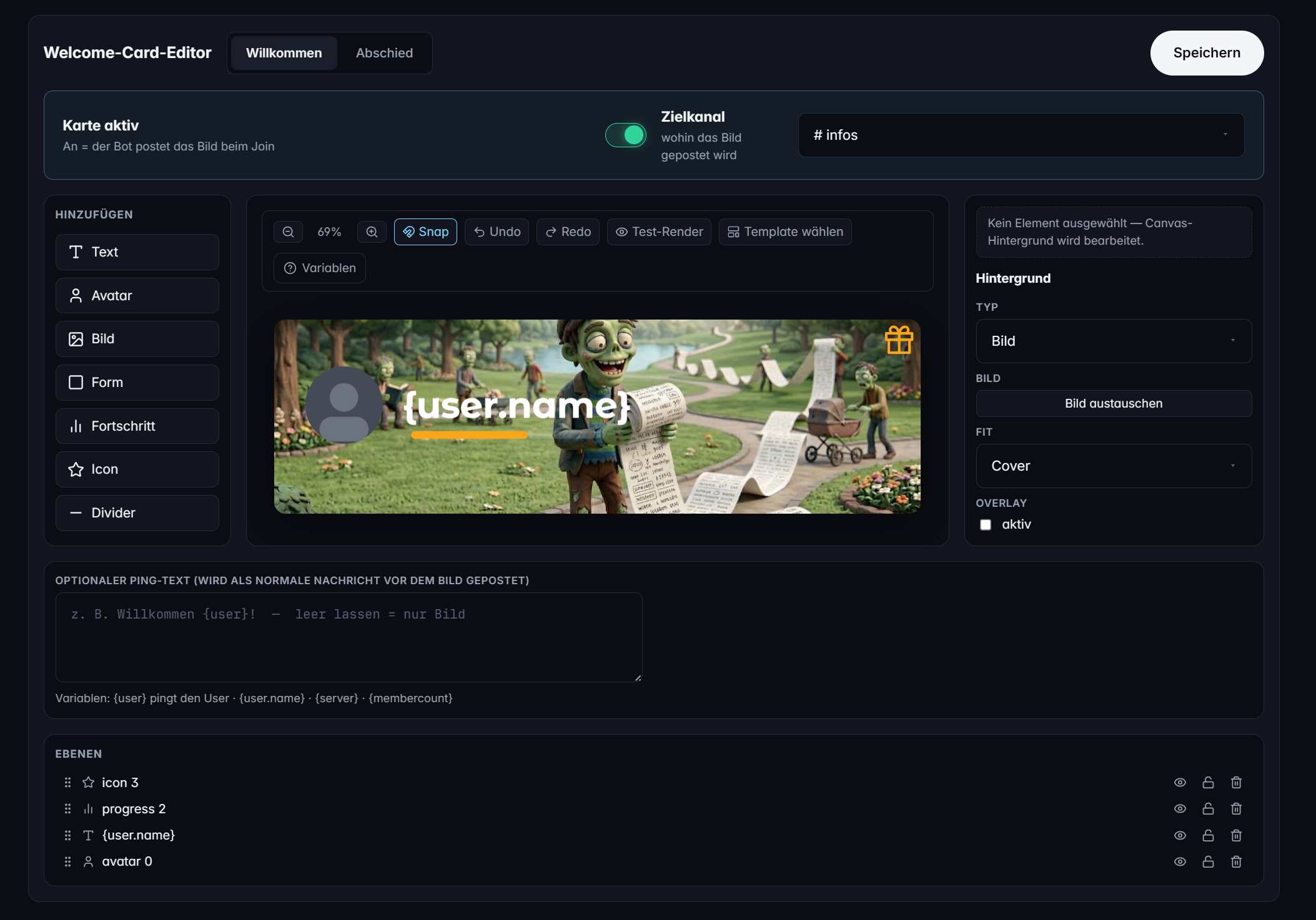 TeraOne Dashboard — Welcome-Card-Editor